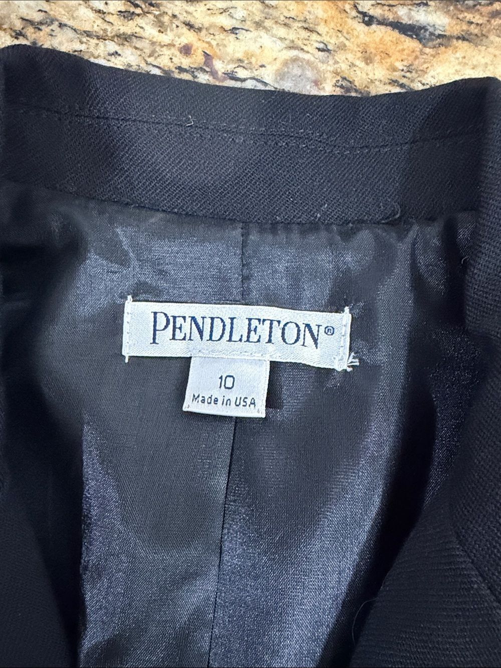 Pendleton Black Wool Blazer Jacket USA Made Women’s Size 10 Classic - Picture 4 of 10